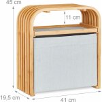 Helloshop26 ? tabouret coffre de rangement en bambou ? dimensions h45 x l41 x p19, 5 cm ? charge maximale ...