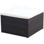 Vidaxl - tabouret / repose - pied résine tressée 53 x 53 x 30 cm marron Vidaxl - tabouret / repose - pied résine tressée 53 x 53 x 30 cm marron