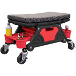 Tabouret roulant d'atelier, capacit� de 135 kg, pivotant � 360�, avec si�ge rembourr�, roulettes, plateaux ...