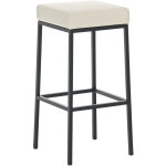Clp - tabouret de style classique 85 cm cadre noir carr� assis comme diff�rentes couleurs colore : cr�me ...