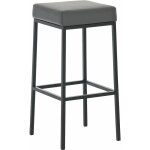 Clp - tabouret de style classique 85 cm cadre noir carr� assis comme diff�rentes couleurs colore : gris ...
