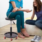 Tabouret de travail réglable en hauteur, tabouret rond pour réparation automobile, chaise de travail, ... Tabouret de travail réglable en hauteur, tabouret rond pour réparation automobile, chaise de travail, ...
