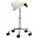 Clp ? tabouret de bureau r�glable similicuir cr�me ? hauteur ajustable 53 - 68 cm ? assise pivotante ...