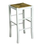 Vacchetti - tabouret venus en bois de htre laqu blanc cm42x37, 5h73 fabriqu en italie