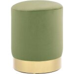 Vidaxl ? tabouret de bar vert moutarde et dor� en velours ? base m�tallique stable ? dimensions 28 x ...