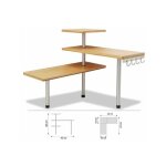 5five simply smart - etagère d'angle en bambou avec crochets - petit meuble de rangement - livraison ... 5five simply smart - etagère d'angle en bambou avec crochets - petit meuble de rangement - livraison ...
