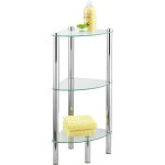 Tagère angle salle de bain sur pied exclusive yago wenko 3 niveaux tablettes verre, rangements pratiques ... Tagère angle salle de bain sur pied exclusive yago wenko 3 niveaux tablettes verre, rangements pratiques ...