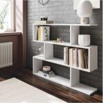 Tag�re auxiliaire basse athena pour salon, salle � manger, couloir, d�coration, couleur : blanc, ch�ne ...