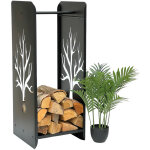Tagre  bois de chemine 10 - 1470 support de bois de chemine 100 cm panier  bois support de bois ...