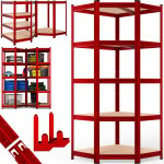 Tag�re charge lourde 180x70x40cm etag�re d'angle 5 plateaux max. 875 kg etag�re de rangement en acier ...
