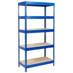 Tagre pour charge lourde meuble de rangement grizzly 5 tages (agglomr) bleu 180 x 120 x 45 cm