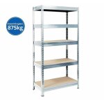 Tagre pour charge lourde meuble de rangement grizzly 5 tages (agglomr) plaqu en zinc 180 x 120 x ...