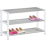 Idimex - tag�re � chaussures dublin blanc, 3 niveaux