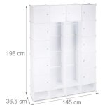 Helloshop26 - tagre cubes rangement penderie armoire 18 compartiments plastique chaussures modulable ...