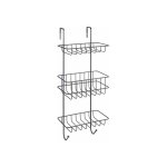 Tagre de douche revigo, tagre pour salle de bain  suspendre avec trois supports de rangement carrs ...