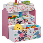 Relaxdays - tagère enfants à 6 tiroirs, pour fille, commode à jouets pour chambre d'enfant, hlp 66x63x30 ... Relaxdays - tagère enfants à 6 tiroirs, pour fille, commode à jouets pour chambre d'enfant, hlp 66x63x30 ...