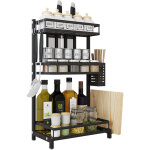 Sifree - tagre  epice - 3 niveaux - stockage d'assaisonnement en acier inoxydable avec cage  baguettes ...