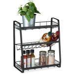 Tagère à épices, 3 niveaux, vertical, pour herbes & huile, métal, rangement pratique, 38 x 35 x 18, 5 ... Tagère à épices, 3 niveaux, vertical, pour herbes & huile, métal, rangement pratique, 38 x 35 x 18, 5 ...