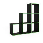 Vicco - tagère d'escalier, noir / vert, 105 x 107. 5 cm Vicco - tagère d'escalier, noir / vert, 105 x 107. 5 cm