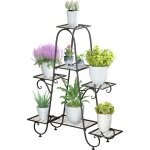 Unho - tagre  fleurs fer forg porte plante intrieur extrieur escalier chelle plante fleur pour ...