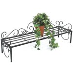 Dandibo - tagre  fleurs mtal noir 75 cm porte - fleurs mi banc de fleurs escalier pour plantes tabouret ...
