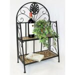 Dandibo - tag�re mosa�que m�tal 2 �tag�res petit 12006 biblioth�que 80 cm fer forg� �tag�re salle de ...