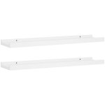 Vidaxl - tagres  rebord pour cadre photo 2 pcs blanc 60x9x3 cm mdf