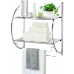 Relax4life Étagère de salle de bain murale avec 2 tablettes et 2 porte - serviettes, Étagère de toilettes ... Relax4life Étagère de salle de bain murale avec 2 tablettes et 2 porte - serviettes, Étagère de toilettes ...