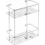 Metaform - tagre salle de bain porte - objet rectangualire 2 tage en acier mod. thin line