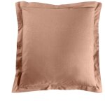 Taie d'oreiller carr�e 63x63 cm - 100% coton - rose p�le