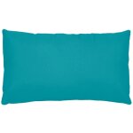Taie d'oreiller rectangle unie en coton bleu canard 50x70 cm