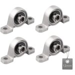 Taille : 12mm, kp001)4 pi�ces roulements de bloc d'oreiller, palier roulement, roulements � billes, roulements ...