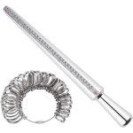 Taille de bague en mtal - ensemble d'outils de mesure de bijoux taille de bague mandrin stick finger ...
