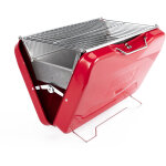 Taino - mox koffergrill barbecue au charbon de bois bbq barbecue de camping valise rouge griller compact ...