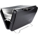 Taino mox valise - grill charbon de bois bbq camping - grill valise noire compacte