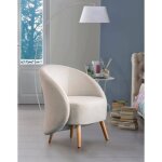Talamo italia - chaise longue annarella, fauteuil design pour le salon, 100% made in italy, fauteuil ...
