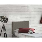 Tte de lit cleziana, tte de lit en simili cuir au mur, 100% made in italy, adapt pour lit simple, ...
