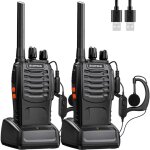 Talkie walkie longue porte rechargeable professionnelle 16 canaux pmr talkies - walkies radio, avec ...