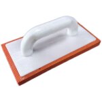 Taloche avec garniture en caoutchouc mousse, blanc / orange, 14 x 21cm Taloche avec garniture en caoutchouc mousse, blanc / orange, 14 x 21cm