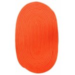 Thedecofactory - tam tam - tapis salon en coton r�versible effet cordage orange 50x80