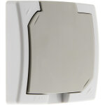 Prise 16a 2p + t encastrable pour ext�rieur ip44 - gris - tamaris zenitech