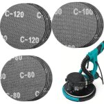 Tamis abrasif auto - agrippant � 225 mm, 15 pi�ces, grains 80, 100 et 120, pour ponceuses � plafond, ...