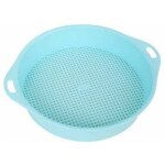 Tamis de sol en plastique rond en maille pour jardin tamis de sable tamis pour semis, outil de culture ...