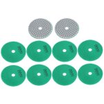 Tampons de polissage au diamant, 10 pièces 3 pouces disques de ponçage tampons pour granit quartz marbre ... Tampons de polissage au diamant, 10 pièces 3 pouces disques de ponçage tampons pour granit quartz marbre ...