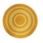 Tamtam - tapis salon en coton effet cordage bi - colore jaune diam. 70