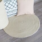 Tamtam - tapis en coton effet cordage �cru diam. 70