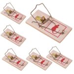 Tapette � souris hygi�nique - tapette � rats - lot de 6 pi�ges � souris en bois