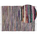 Tapis 160 x 230 cm en coton et polyester multicolore clair fabriqu� � la main danca