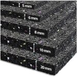 Tapis anti - vibration 60 x 60 cm, 1 cm d'�paisseur, dalle anti - vibrations d�coupable, pour machine ...