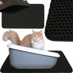 Tapis de bac a litiere pour chat impermeable double couche 40x60cm